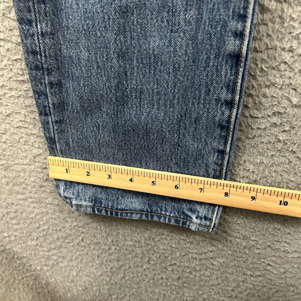 Levis Jeans Mens 31x32 Blue Denim 501 Straight Button Fly American Light Wash